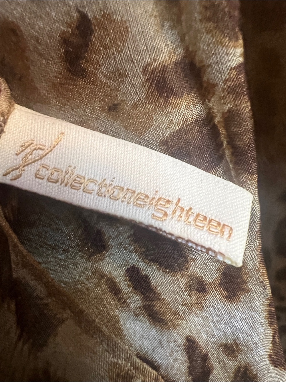 Collection Eighteen 100%  Silk Cheetah Print Scarf - Picture 2 of 4